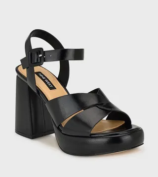 JALISSA Ankle Strap Chunky Heel Sandals