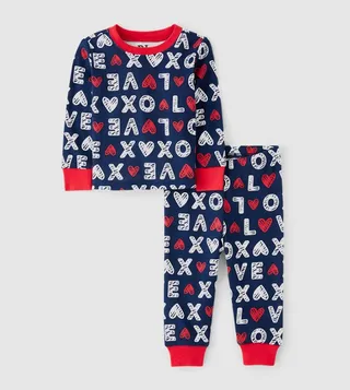 Unisex Baby and Toddler Matching Family Love Snug Fit Cotton Pyjama Set