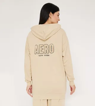AERO Logo Embroidered Oversized Hoodie