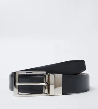 Reversible Buckle Leather Belt