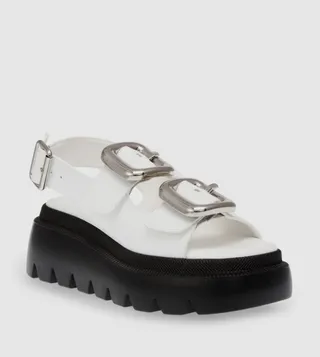 TRANSPORTER Buckle Detail Platform Sandals