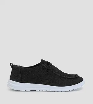 Round Toe Canvas Boat Shoes