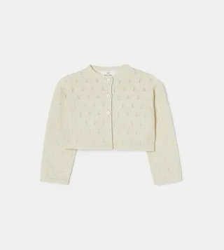 Long Sleeves Cotton Bolero Cardigan
