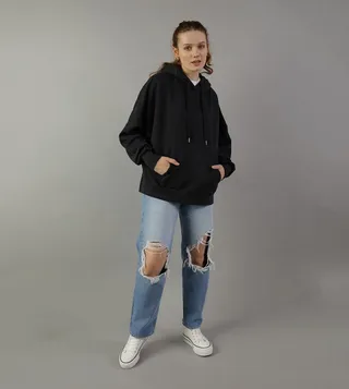 Solid Oversized Hoodie