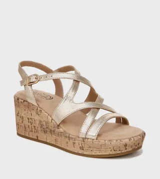 NABAILEY Open Toe Buckle Closure Wedge Sandals