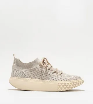 Knitted Lace Up Sneakers