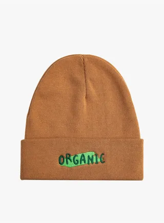 Knit Beanie Embroidered Detail