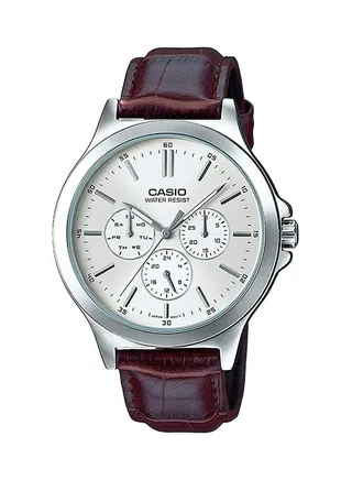 Men's Leather Analog Watch CASIOMTP-V300L-7AUDF - 40 mm - Brown 