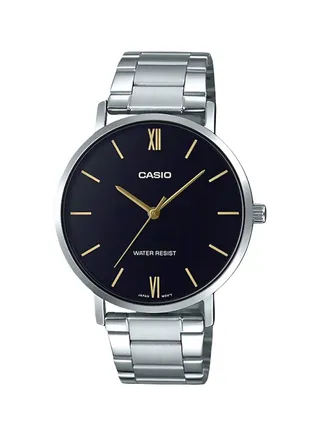 Men's Water Resistant Analog Watch MTP-VT01D-1B - 40 mm - Silver 