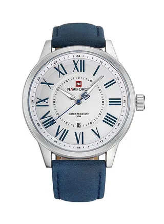 Men's Date Display Water Resistant PU Leather Analog Watch NF9126M 