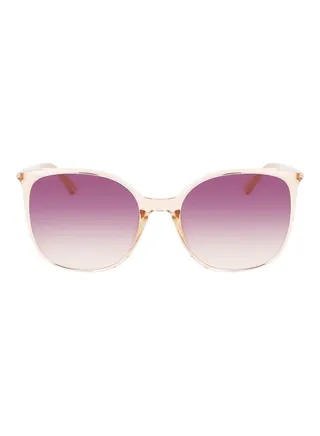 Women's Full Rim Injected Modified Rectangle Sunglasses CK22521S 5818 (835) Peach 