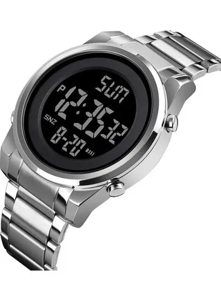 Men's Digital Business Watch - 52 mm - Silver 