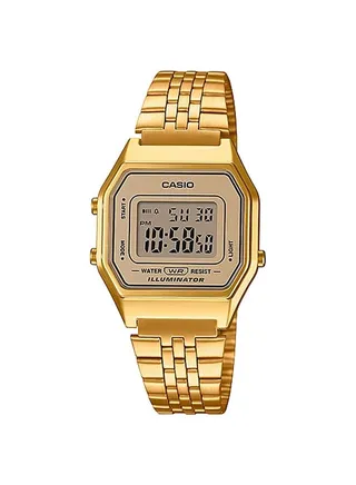 Women's Illuminator Water Resistant Stainless Steel Digital Watch LA680WGA-9DF - 29 mm - Gold 