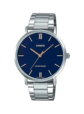 Men's Water Resistant Analog Watch MTP-VT01D-2BUDF - 40 mm - Silver 
