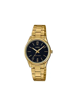 Women's Water Resistant Stainless Steel Analog Wrist Watch LTP-V005G-1BUDF - 34 mm - Gold 
