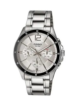 Men's Stainless Steel Digital Quartz Watch MTP-1374D-7AVDF - 43 mm - Silver 