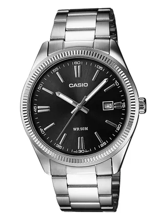 Men's Stainless Steel Analog Quartz Watch MTP-1302D-1A1 - 41 mm - Silver 