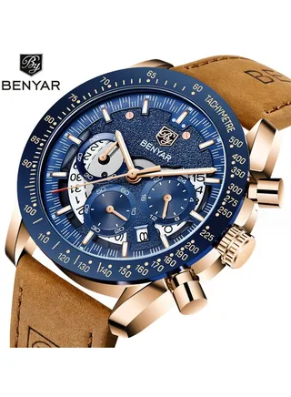 Men's Business Watches Designer Fashion Stylish Good-Looking Luxury Men's Quartz Sports Watches Waterproof Tactical Military Casual Watches for Men Date Chronograph 