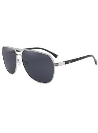 Men's Polarized Double Bridge Square Sunglasses 