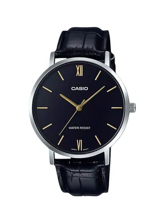 Men's Enticer Series Water Resistant Analog Watch MTP-VT01L-1BUDF - 40 mm - Black 