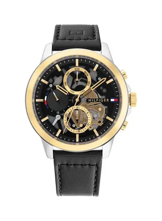 Men Buckle Analog Round Leather Wrist Watch 1710474 - 44Mm 