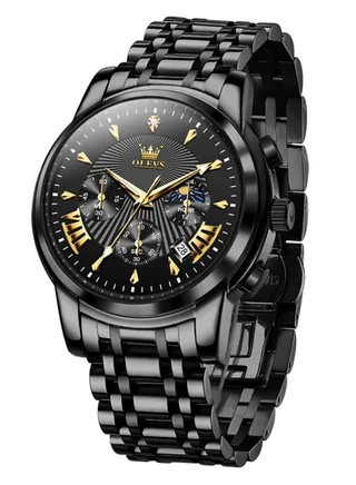 Watch For Men Stainless Steel Quartz Water Resistant Watch Gold&Silver 41mm 2892 