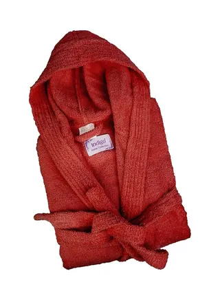 Bliss Casa - Unisex Bathrobe - 100% Cotton Super Soft Highly Absorbent Bathrobes For Women & Men- Perfect for Everyday Use Unisex Adult Red Adult Size 