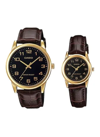 Water Resistant Analog Couple Watch Set MTP/LTP-V001GL-1BUDF 