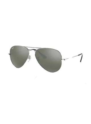 Full Rim Aviator Mirror Sunglasses - 0RB3025W327555 