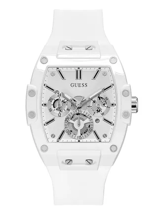 Guess men’s White Case White Silicone Watch GW0203G2 