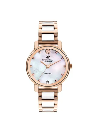 Women Analog Round Shape Ceramic Wrist Watch 36 mm 