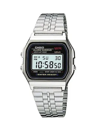 Men's Vintage Digital Watch A159WA-N1DF - 35 mm - Silver 