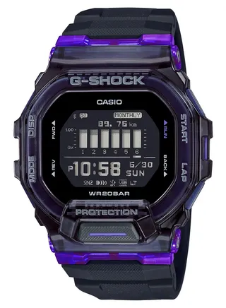 G-shock Digital Black Resin Band G-squad Vital Bright Series Men's Watch GBD-200SM-1A6 