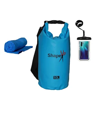 Waterproof Marine Dry Bag PVC 500 Tarpaulin Diving 10L Roll Top Dry Floating Waterproof Sack Keep Gear Dry for Beach Fishing Kayaking Rafting Boating Swimming Camping Hiking Towel & Phone Case 