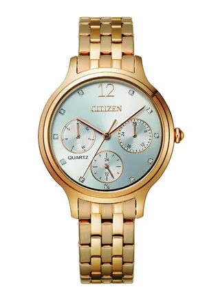 Women's Analog Round Shape Stainless Steel Wrist Watch ED8183-54A - 33 Mm 