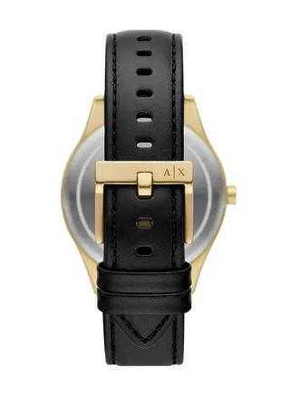 Men's Analog Round Shape Leather Wrist Watch AX1876 - 42 Mm 