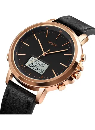 Men's Analog Digital Watch - 46 mm - Black 