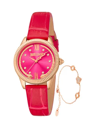 Women's Round Shape Leather Wrist Watch JC1L315L0035 - 30 Mm 
