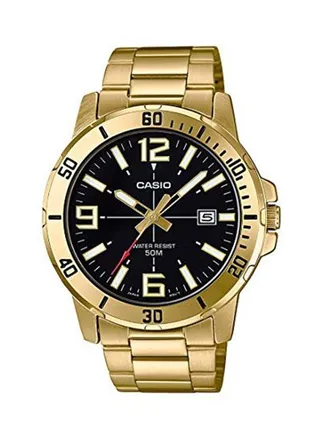 Men's Analog Dress Watch- MTP-VD01G-1BVUDF - 45 mm - Gold 
