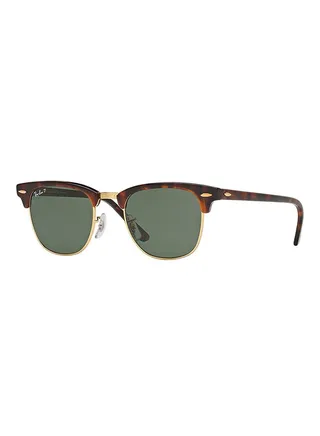 Men's Polarized Clubmaster Sunglasses - RB3016 - Lens Size: 51 mm - Brown 