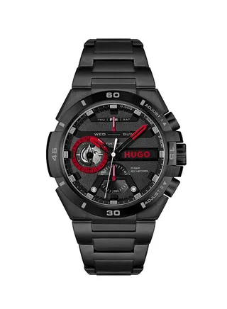 Men's Analog Round Shape Stainless Steel Wrist Watch 1530339 - 46 Mm 
