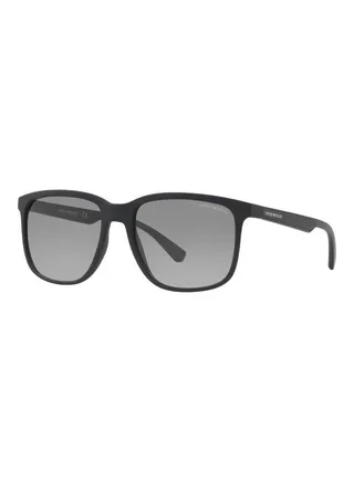 Classic Square Sunglasses EA4104F 506311 - Lens Size: 58mm - Black 