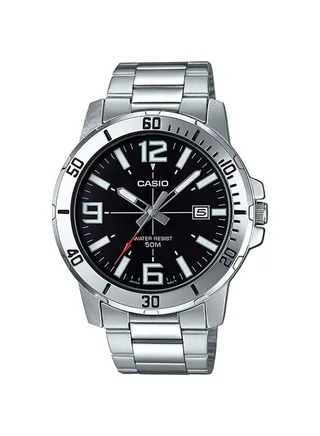 Men's Enticer Analog Watch MTP-VD01D-1BVUDF - 45 mm - Silver 