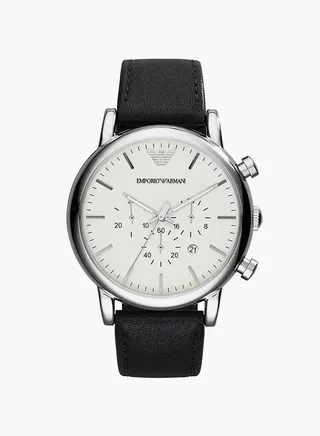 Men's Analog Round Shape Leather Wrist Watch AR1807 - 46 Mm 