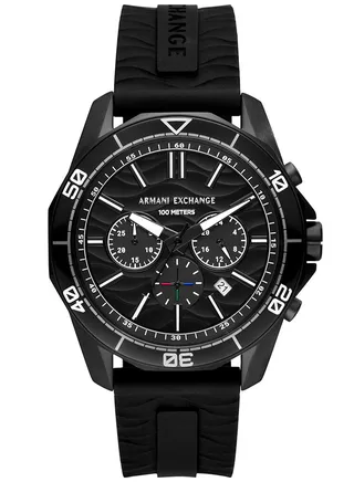 Men's Analog Round Shape Silicone Wrist Watch AX1961 - 44 Mm 