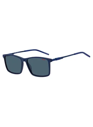 Men's UV Protection Square Sunglasses - Hg 1099/S Mtt Blue 56 - Lens Size 56 Mm 