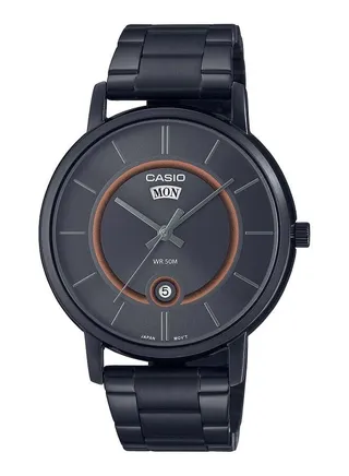 Men Watch Analog Black Dial Stainless Steel Ion Plated Case And Band MTP-B120B-8AVDF 