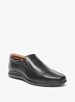 Men Solid Slip-On Loafers 