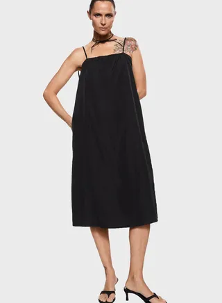 Strappy Square Neck Dress 