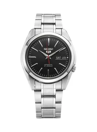 Men's Round Shape Stainless Steel Analog Wrist Watch 37 mm - Silver - SNKL45J1 